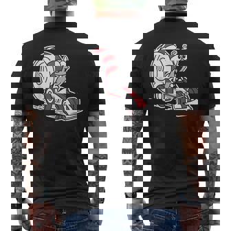 A Cute Snail Is Driving a Race Car Racing Snail Men's Back Print T-Shirt | Mazezy