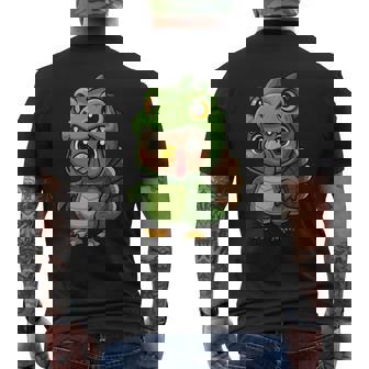 Cute Thanksgiving Turkey Raptor Dinosaur Disguise Costume Tank Top Men's Back Print T-Shirt | Mazezy