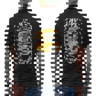 Cute Wheels On The Bus Kids Song School Sing Along Men's Back Print T-Shirt | Mazezy