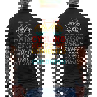 Cycling Keeps Me Connected Childhood Vintage Bike Lover Tank Top Men's Back Print T-Shirt | Mazezy