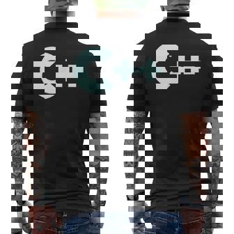 Cプログラマーティー コンピューター開発者 メンズTシャツ バックプリント - Kawaiitshirt