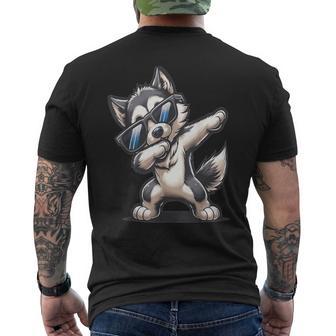 Dab Alaskan Husky Dancing Dabbing Dog Men's T-shirt Back Print - Thegiftio UK
