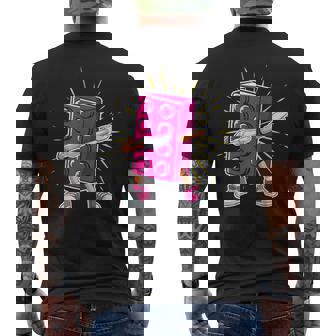 Dab Dabbing Brick Baumeister Block Baustein T-Shirt mit Rückendruck - Seseable