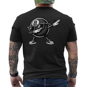 Dabbing 8 Ball Billiard Pool Player Dab Dance Men's T-shirt Back Print | Seseable UK