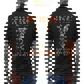 Dachshund Doxie Official Sleep Shirt Lazy Pajamas Dog Lovers Men's Back Print T-Shirt | Mazezy