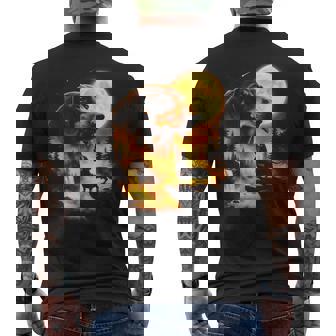 Dachshund Howling To The Moon Vintage 90S Retro Animal Men's T-shirt Back Print | Mazezy