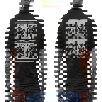 Dachshund Rocking Cool Sunglasses Men's T-shirt Back Print | Mazezy