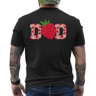 Dad Berry Sweet Cute Strawberry Birthday Matching Family Men's T-shirt Back Print - Thegiftio UK