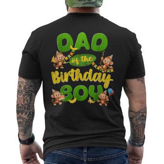 Dad Of The Birthday Boy Monkey Family Matching Party Men's T-shirt Back Print - Thegiftio UK