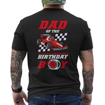 Dad Of The Birthday Boy Pit Crew Race Car Matching Family Men's T-shirt Back Print - Thegiftio UK