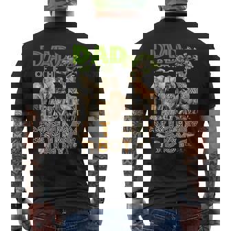 Dad Of The Birthday Boy Safari Zoo Animals Family Bday Party Men's T-shirt Back Print - Thegiftio
