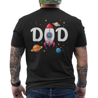 Dad Of The Birthday Boy Space Astronaut 1St Birthday Family Men's T-shirt Back Print - Thegiftio UK