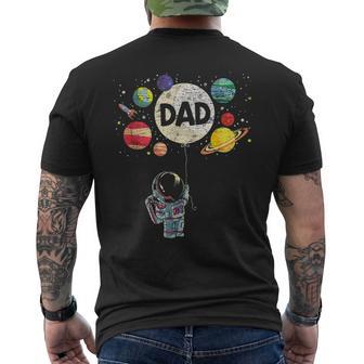 Dad Of The Birthday Boys Space Astronaut Family Party Daddy Men's T-shirt Back Print - Thegiftio UK