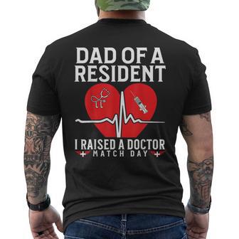 Dad Of A Resident Residency Match Day Medical Student Men's T-shirt Back Print - Thegiftio UK