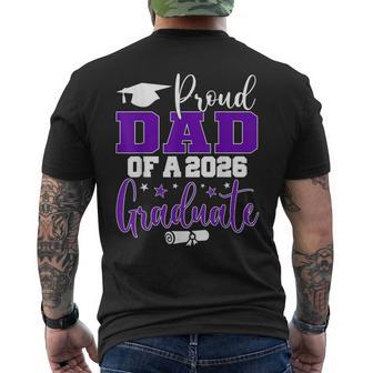 Dad Senior 2026 Proud Dad Of A Class Of 2026 Graduate Men's T-shirt Back Print - Monsterry