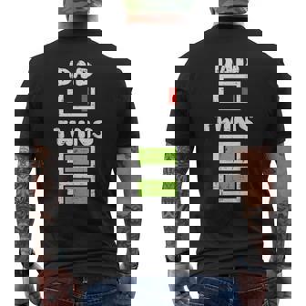 Dad Twins Battery Energy Fathers Day Daddy Papa Men T-shirt da uomo con stampa posteriore - Novitaregali