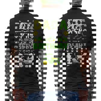 Dada Of The Birthday Boy Tractors Farm Trucks Family Party Men's Back Print T-Shirt | Mazezy