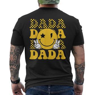 Dada One Happy Dude 1St Smile Face Birthday Family Matching Men's T-shirt Back Print - Seseable