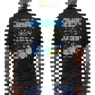 Daddy Of The Bday Boy Blue Dog Theme Party Family Matching Men's T-shirt Back Print - Monsterry