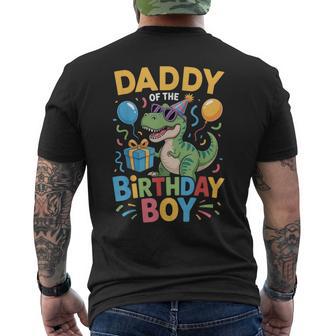 Daddy Of The Birthday Party Outfit Dinosaur Squad Dad Men's T-shirt Back Print - Thegiftio UK