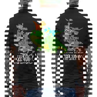 Daddy Daddysaurus Rex 2 Bambini Dinosauro Regalo Per La Festa Del Papà T-shirt da uomo con stampa posteriore - Novitaregali