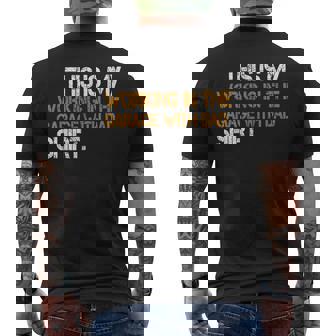 Daddy Son Matching This Is My Working In The Garage With Dad Men's T-shirt Back Print - Thegiftio