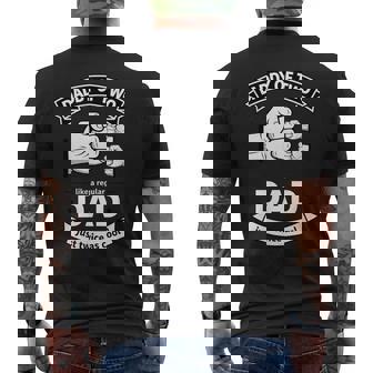 Daddy Of Two Dad Father Of Two Fathers Day Birthday Men's T-shirt Back Print - Monsterry