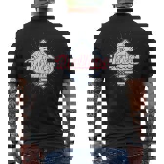 Dallas In Texas Vintage USA Souvenir Men's Back Print T-Shirt | Mazezy