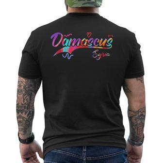 Damascus Syria Vacation Travel Men's Back Print T-Shirt | Mazezy
