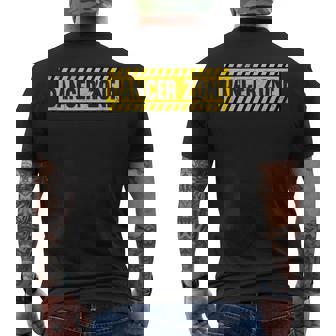 Dancer Zone Construction Site Signage Dancer Dancing Tank Top Men's Back Print T-Shirt | Mazezy