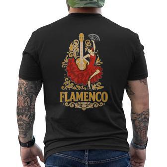 Danseuse Flamenco Et Guitare Espagne Rouge T-shirt imprimé au dos - Cadeauxyz