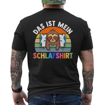 Das Ist Meinchlafhemd Nachthemd Faultier T-Shirt mit Rückendruck - Geschenkecke