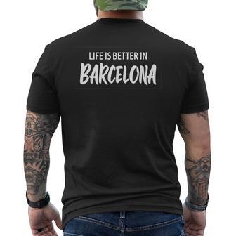 Das Leben Ist Besser In Barcelona T-Shirt mit Rückendruck - Geschenkecke