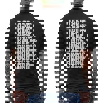 Dasher Dancer Prancer And Bourbon Whiskey Christmas Men's Back Print T-Shirt | Mazezy