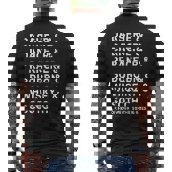 Dasher Dancer Prancer And Bourbon Whiskey Christmas Men's Back Print T-Shirt | Mazezy