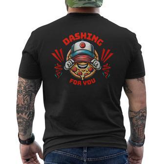Dashing Dasher For You With Pizza In Hat Men's T-shirt Back Print - Thegiftio UK