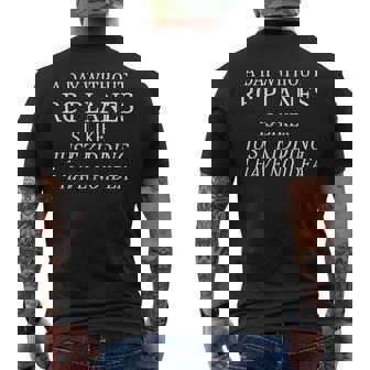 A Day Without RC Planes No Idea Rc Pilots Men's Back Print T-Shirt | Mazezy