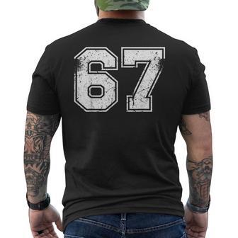 De Manga Corta Con Número 67 Diseño De Jugador De Equipo Deportivo Camiseta Hombre Estampado Espalda - Regaloses