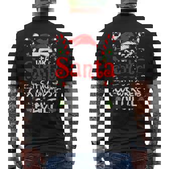 Dear Santa It’s My Coworker’s Fault Saying Christmas Men's Back Print T-Shirt - Monsterry