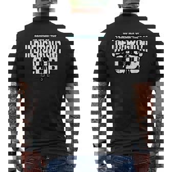 Deep Diving Underwater Exploration Diver Men's Back Print T-Shirt | Mazezy