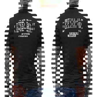 Deerfield Beach FL J03 Vintage Athletic Sports Men's Back Print T-Shirt | Mazezy