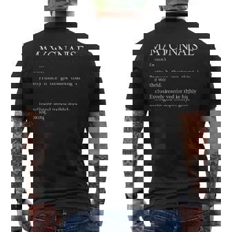 Definición De Mayonesa Explicaciónarcástica Divertida Camiseta Hombre Estampado Espalda - Regaloses