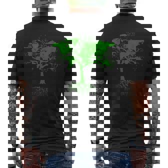 Del Árbol Del Mapa Del Mundo Camiseta Hombre Estampado Espalda - Regaloses