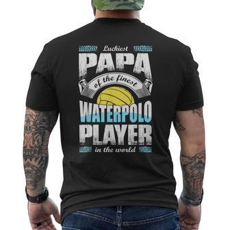 Del Día Del Padre Del Jugador De Waterpolo Más Afortunado Del Padre Camiseta Hombre Estampado Espalda - Regaloses
