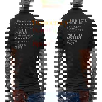 Democracy Is Not A Spectator Sport Social Justice Men's Back Print T-Shirt | Mazezy