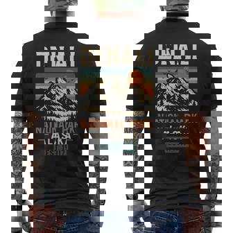 Denali National Park Alaska Est 1917 Men's Back Print T-Shirt | Mazezy