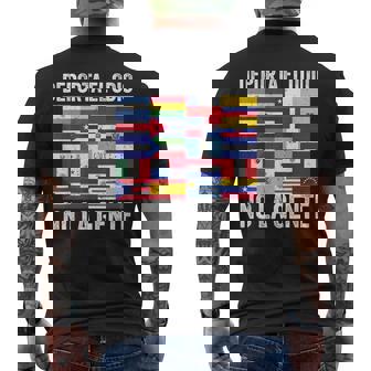 Deporta El Odio No La Gente Latin America Unity Hispanic Men's Back Print T-Shirt | Mazezy