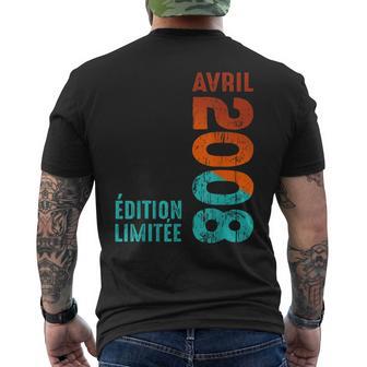Depuis Avril 2008 Année 2008 Rétro 2008Intage 2008 T-shirt imprimé au dos - Cadeauxyz