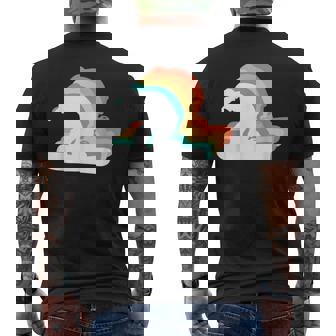 Desert Sand Dune Surfing Sandboarding Men's Back Print T-Shirt | Mazezy