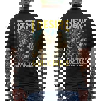 I Desire Garlic Bread Grim Reaper Joke Meme Bootleg Tank Top Men's Back Print T-Shirt | Mazezy